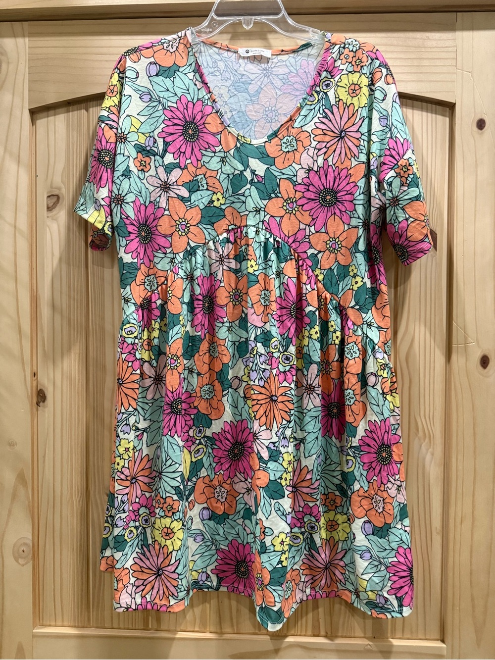 Women's‎ Floral V Neck Dress, Size XL